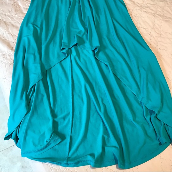 NWT MICHAEL KORS High - Low Turquoise Wedding Dress - Picture 6 of 11